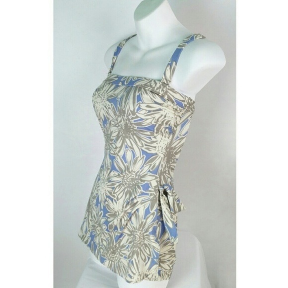 Retro Style One piece swimsuit with pinup Coverup Skirt M - Picture 4 of 7